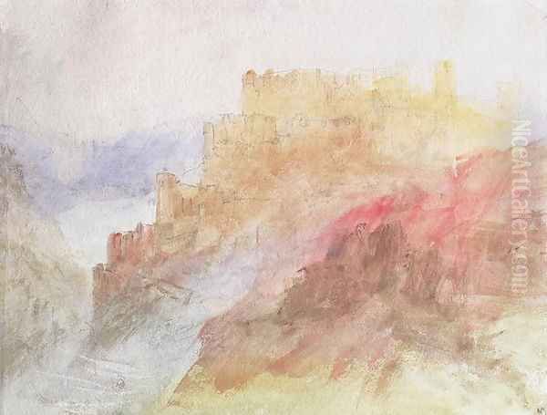 A Castle Above A Chasm, c.1841-44 Oil Painting by Joseph Mallord William Turner