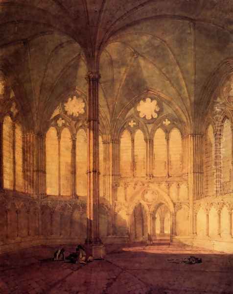 The Chapter House Salisbury Chathedral Oil Painting by Joseph Mallord William Turner