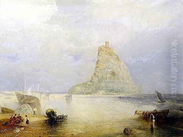 St. Michaels Mount, Cornwall, 1834 Oil Painting by Joseph Mallord William Turner