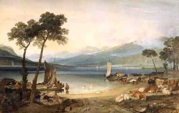 Lake Geneva and Mont Blanc, 1802-5 Oil Painting by Joseph Mallord William Turner