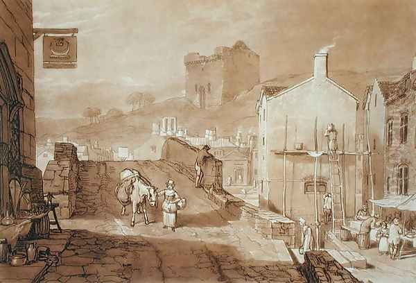 Morpeth, Northumberland, engraved by Charles Turner 1773-1857 published 1808 Oil Painting by Joseph Mallord William Turner