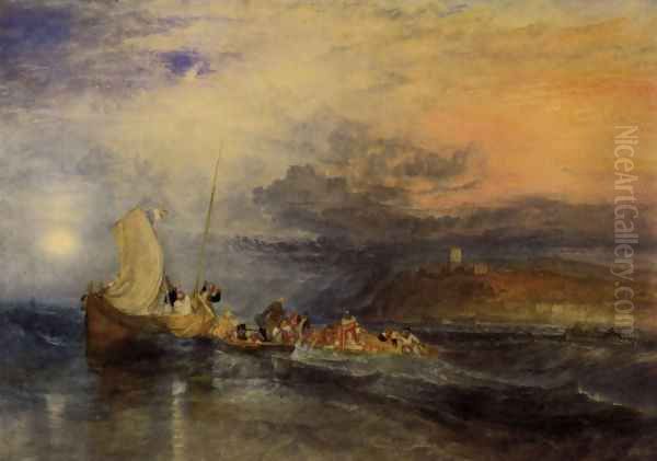 Folkestone From The Sea Oil Painting by Joseph Mallord William Turner