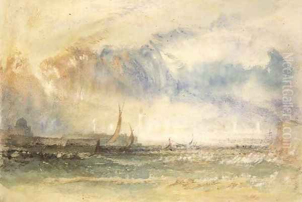 Storm at Sunset, Venice, c.1840 Oil Painting by Joseph Mallord William Turner