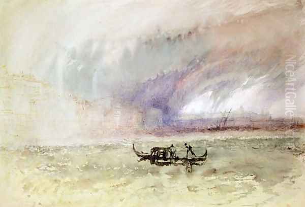 A Storm on the Lagoon, Venice Oil Painting by Joseph Mallord William Turner