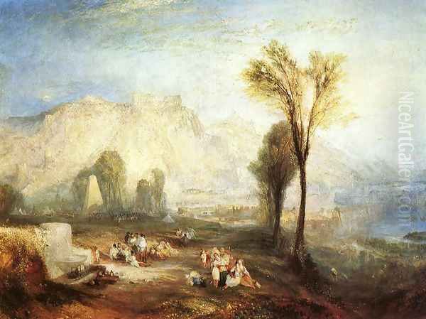 The Bright Stone of Honor (Ehrenbrietstein) and the Tomb of Marceau, from Byron's 'Childe Harold' Oil Painting by Joseph Mallord William Turner