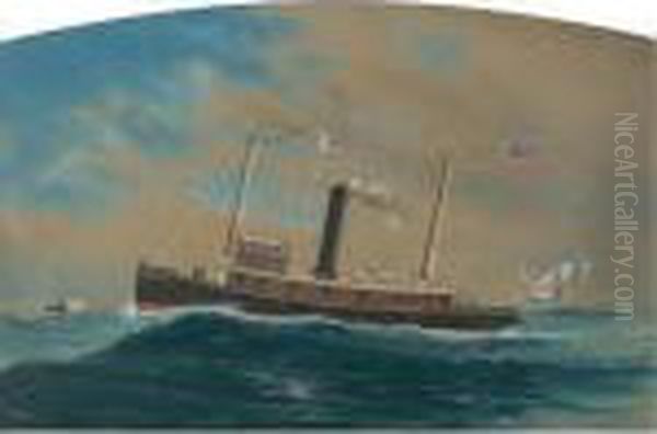 The Ship 'mason' At Sea Oil Painting by James Gale Tyler