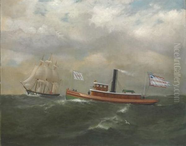 The Tugboat Oil Painting by James Gale Tyler