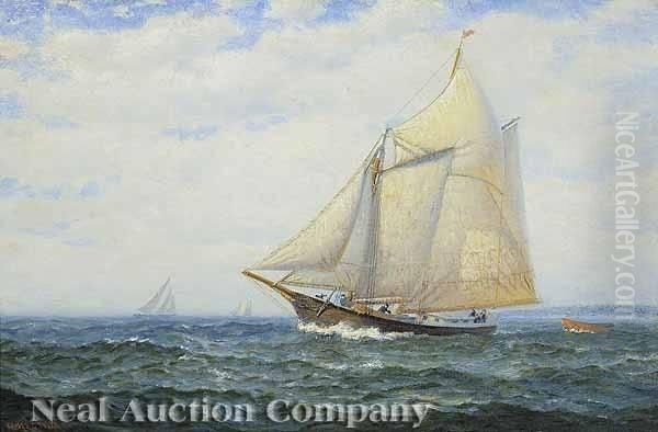 Ship Oil Painting by James Gale Tyler