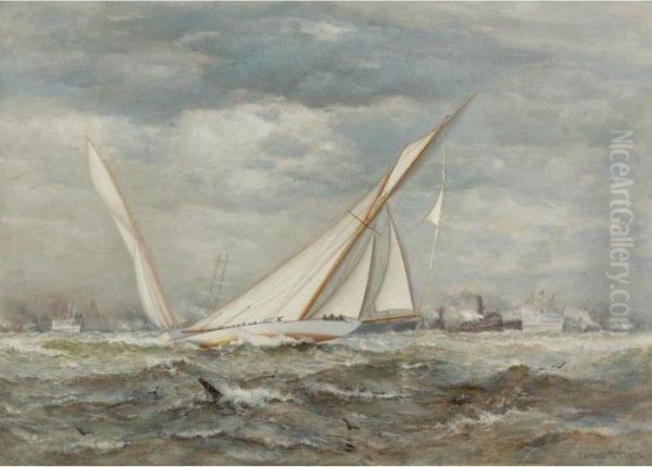 The Yacht Race Oil Painting by James Gale Tyler