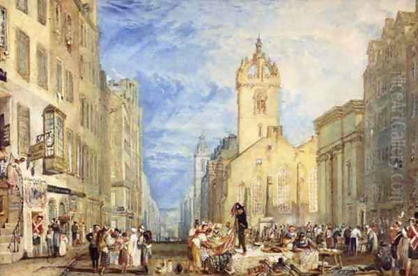 High Street, Edinburgh, c.1818 Oil Painting by Joseph Mallord William Turner