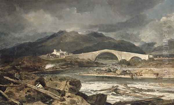 Tummel Bridge, Perthshire, c.1801-03 Oil Painting by Joseph Mallord William Turner