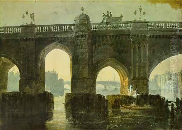 Old London Brige Oil Painting by Joseph Mallord William Turner