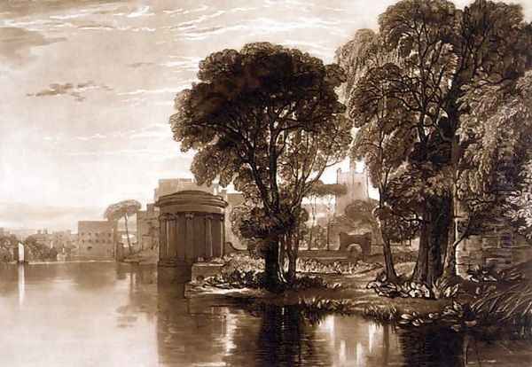 Isleworth, from the Liber Studiorum, engraved by Henry Dawe, 1819 Oil Painting by Joseph Mallord William Turner