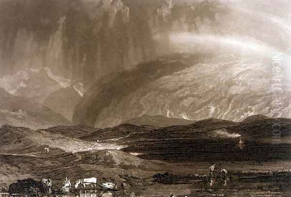 Peat Bog, Scotland, engraved by George Clint 1770-1854 Oil Painting by Joseph Mallord William Turner