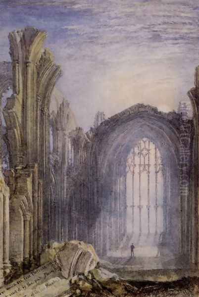 Melrose Abbey Oil Painting by Joseph Mallord William Turner