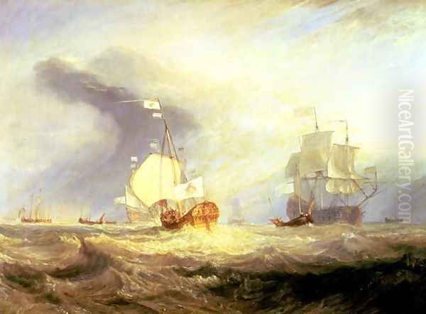 Admiral von Trumps Barge at the Entrance of the Texel in 1645, c.1831 Oil Painting by Joseph Mallord William Turner