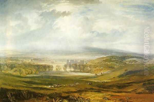 Raby Castle The Seat Of The Earl Of Darlington Oil Painting by Joseph Mallord William Turner