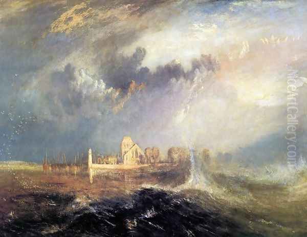 Quillebeuf, at the Mouth of Seine 1833 Oil Painting by Joseph Mallord William Turner