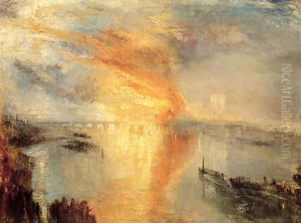 The Burning of the Houses of Parliament (2) 1834 Oil Painting by Joseph Mallord William Turner