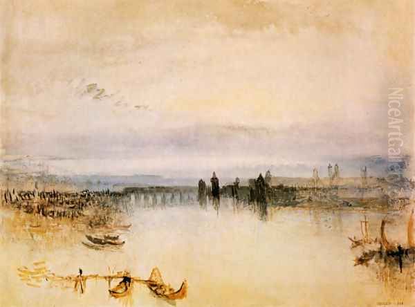 Sketch of the town center of Konstanz Oil Painting by Joseph Mallord William Turner