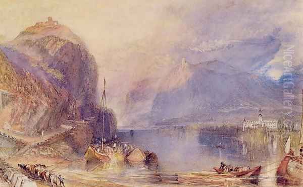 The Drachenfels, Germany, c.1823-24 Oil Painting by Joseph Mallord William Turner