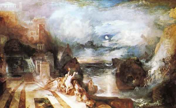 The Parting Of Hero And Leander From The Greek Of Musaeus Oil Painting by Joseph Mallord William Turner