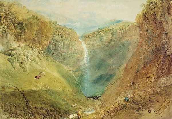 Hardraw Fall, Yorkshire, c.1820 Oil Painting by Joseph Mallord William Turner