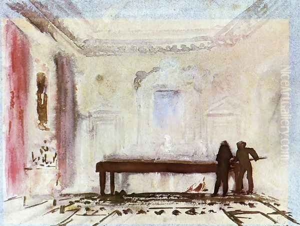 Playing Billiards, Petworth Oil Painting by Joseph Mallord William Turner