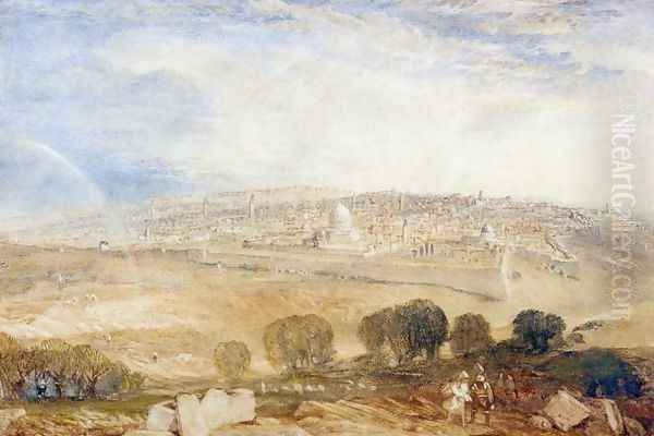 Jerusalem from the Mount of Olives, c.1835 Oil Painting by Joseph Mallord William Turner