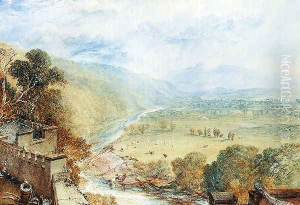 Ingleborough From The Terrace Of Hornby Castle Oil Painting by Joseph Mallord William Turner