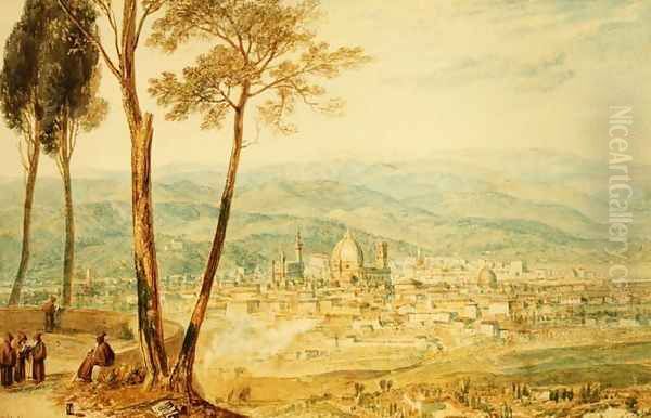 Florence from the road to Fiesole Oil Painting by Joseph Mallord William Turner