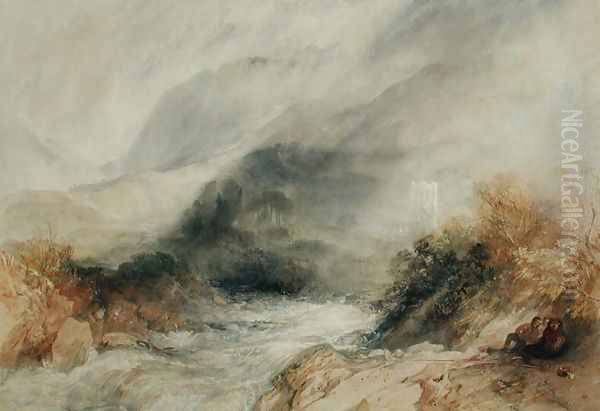 Llanthony Abbey, Monmouthshire, 1834 Oil Painting by Joseph Mallord William Turner