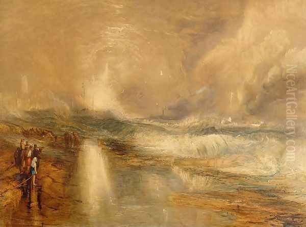 Rockets and Blue Lights, 1855 Oil Painting by Joseph Mallord William Turner