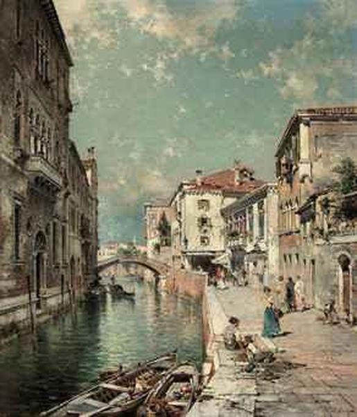 Rio Tiorado, Venice Oil Painting by Franz Richard Unterberger