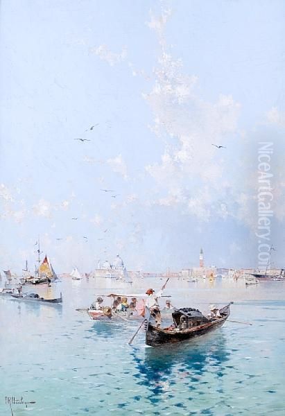 Venice Oil Painting by Franz Richard Unterberger