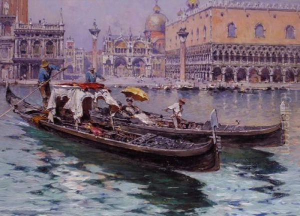 Ansicht Von Venedig Oil Painting by Franz Richard Unterberger