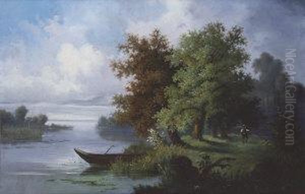 Lindenberg, North Holland Oil Painting by Franz Richard Unterberger