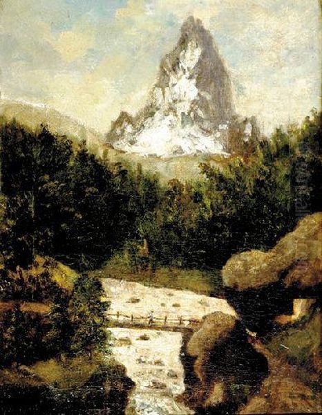 The Matterhorn Oil Painting by Franz Richard Unterberger