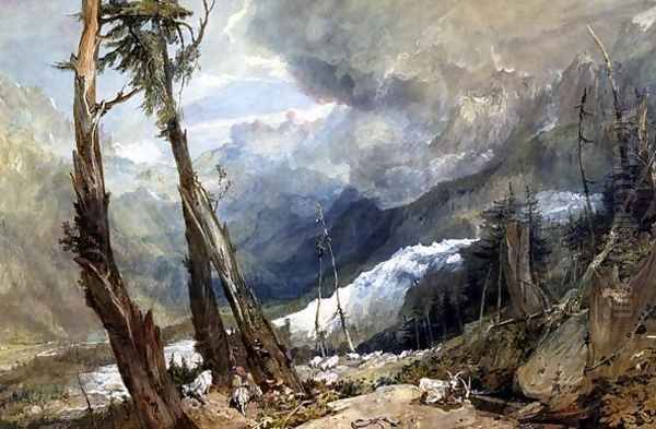 Mere de Glace, in the Valley of Chamouni, Switzerland, 1803 Oil Painting by Joseph Mallord William Turner