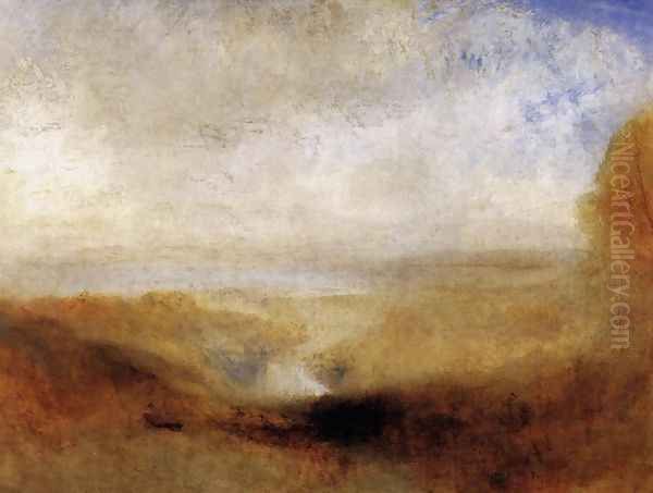 Landscape with a River and a Bay in the Background 1835-40 Oil Painting by Joseph Mallord William Turner