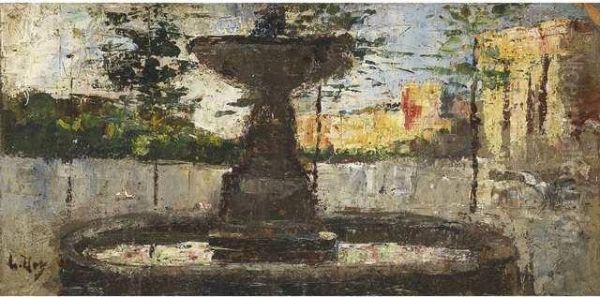 Fontaine Dans Un Square Oil Painting by Lesser Ury