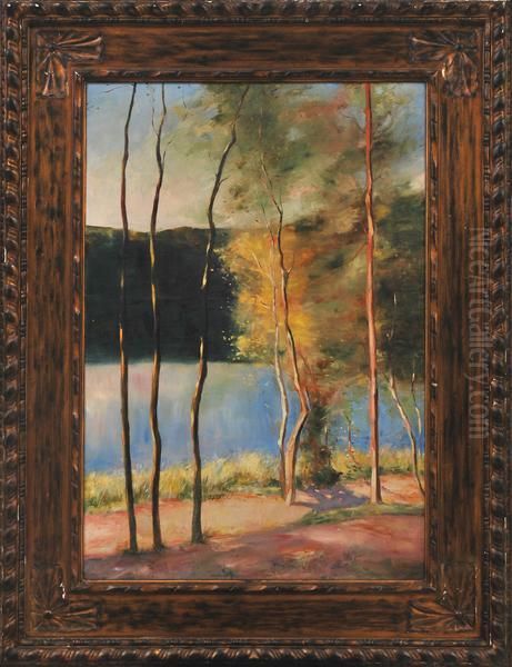 Lake Near Berlin Oil Painting by Lesser Ury