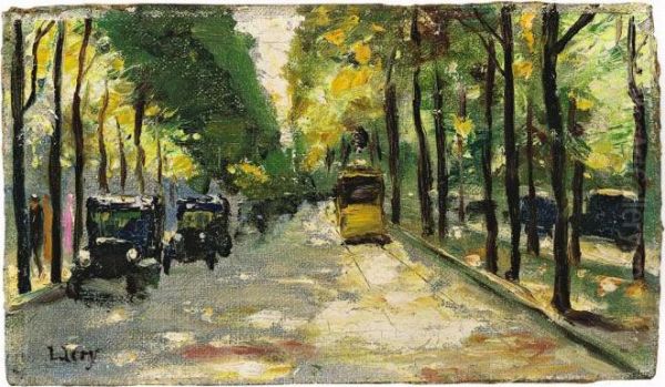 Berliner Strasse Im Sonnenschein Oil Painting by Lesser Ury