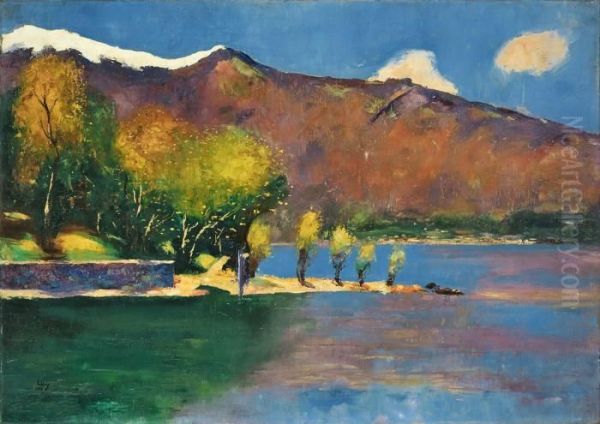 Landzunge Am Gardasee Oil Painting by Lesser Ury