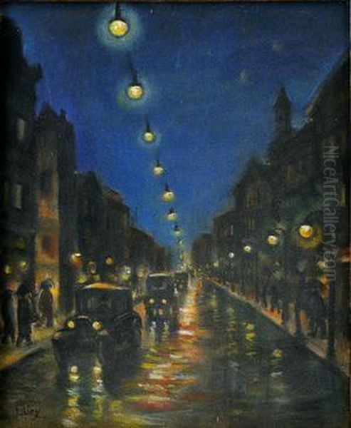 Nocny Bulvar Oil Painting by Lesser Ury