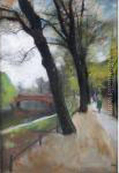 Tiergarten, Berlin Oil Painting by Lesser Ury