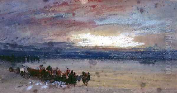 Shore Scene, Sunset Oil Painting by Joseph Mallord William Turner