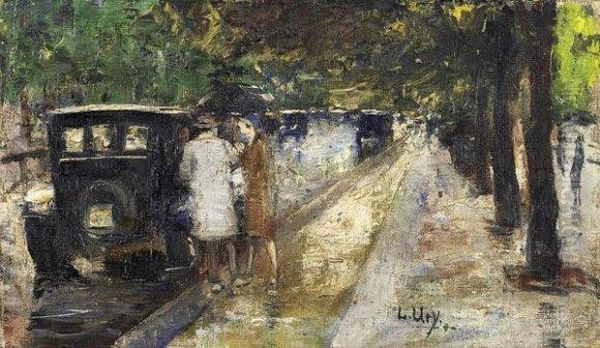 Bellevuestrase Oil Painting by Lesser Ury