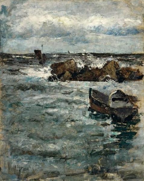 Klippen Bei Capri Oil Painting by Lesser Ury