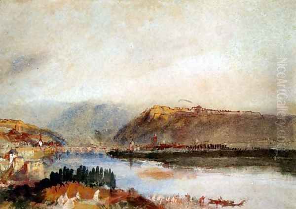 Givet from the North, c.1839 Oil Painting by Joseph Mallord William Turner